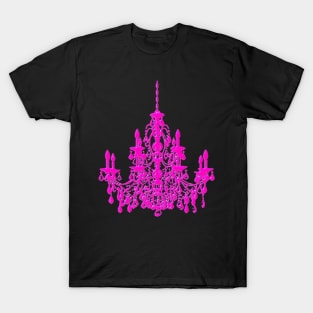 Murano Glass Chandelier/Hot Pink T-Shirt